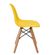 4 Kit 6 Cadeiras Eiffel DKR Infantil Rivatti 31 cm -Largura- Assento em PP Amarelo e Base em Madeira
